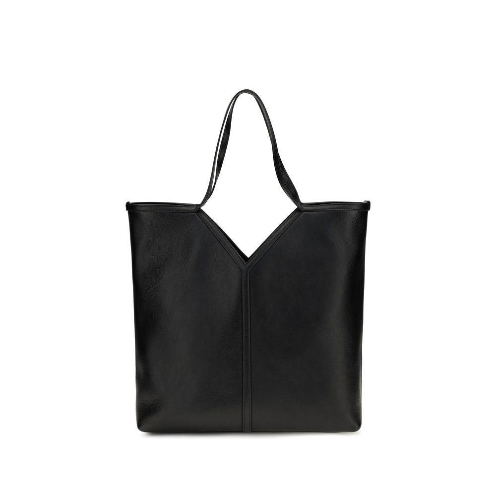 Saint Laurent Schwarze Bos Taurus Kalbsleder Schultertasche