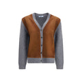Prada Mehrfarbige Strickjacke aus Wolle Oves Aries