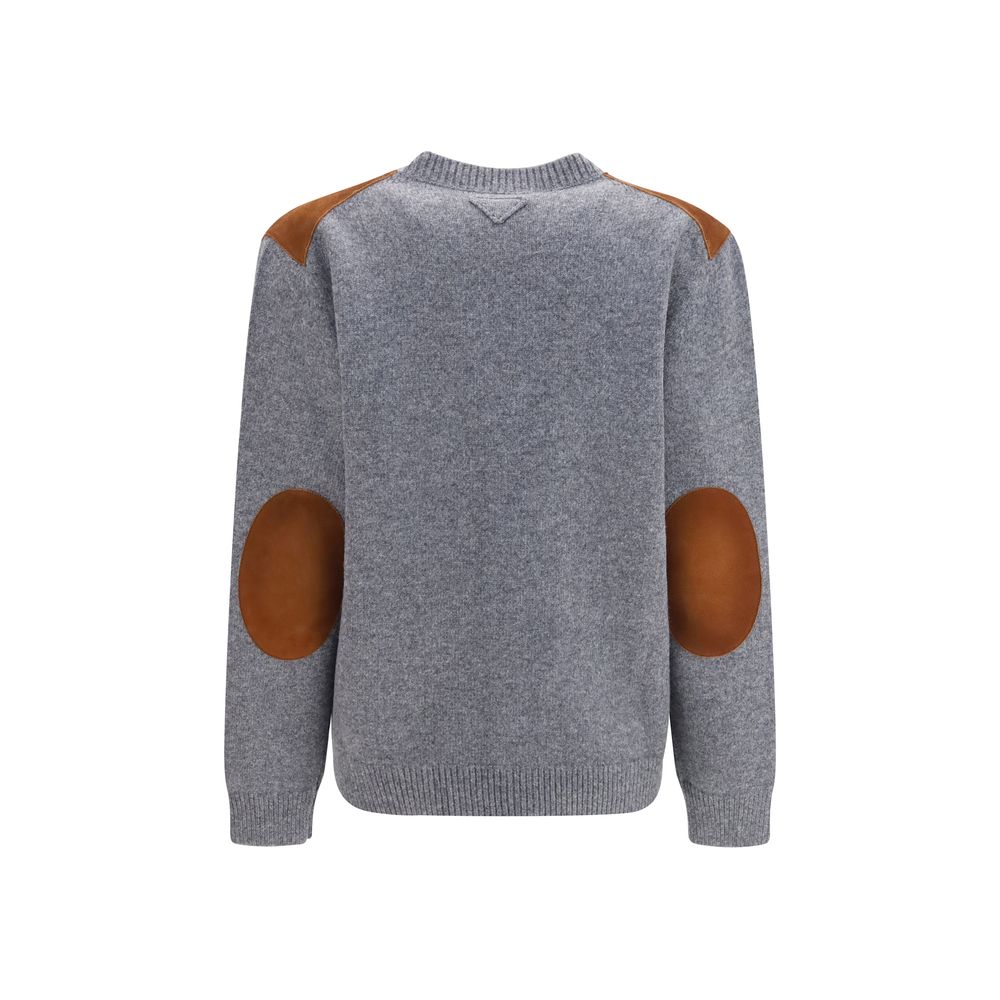 Prada Mehrfarbige Strickjacke aus Wolle Oves Aries