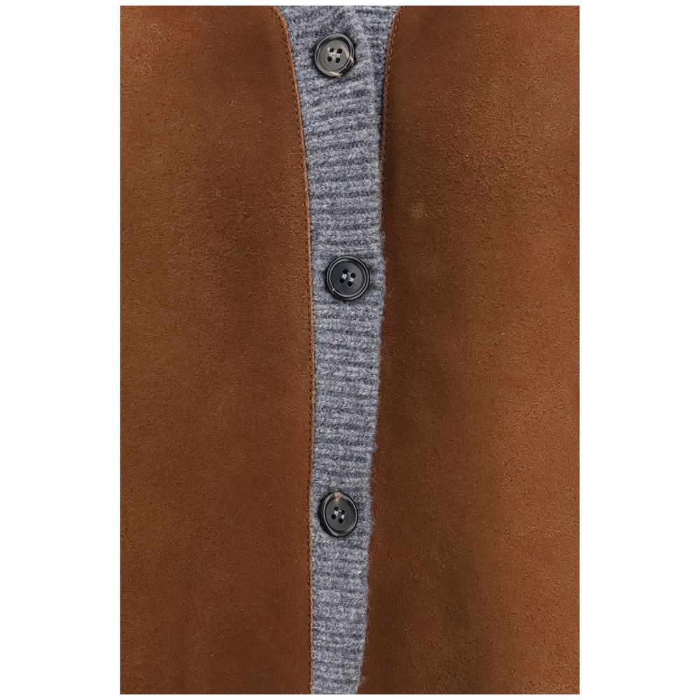 Prada Mehrfarbige Strickjacke aus Wolle Oves Aries