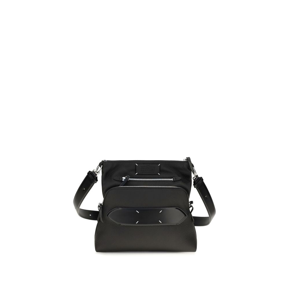 Maison Margiela Schwarze Lammleder Schultertasche Ovis Aries Aries