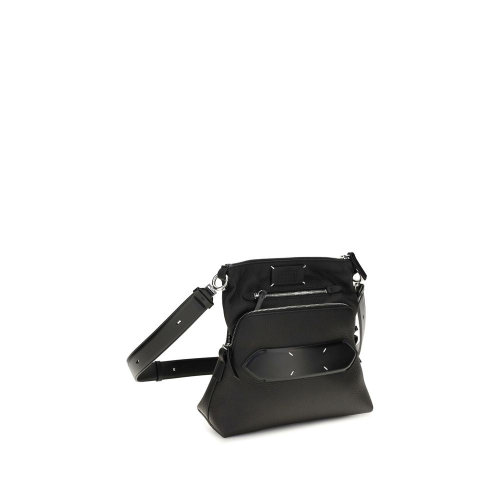 Maison Margiela Schwarze Lammleder Schultertasche Ovis Aries Aries