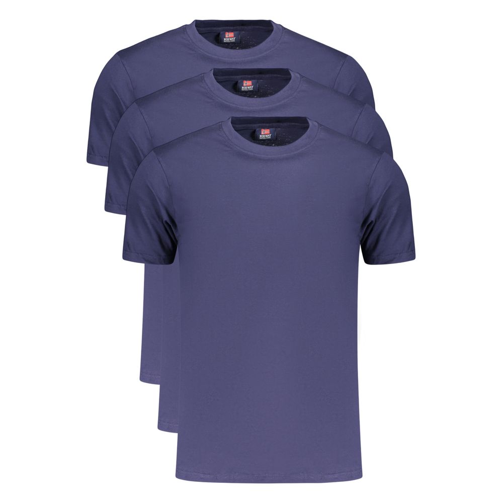 Norway 1963 Blaues Baumwoll-T-Shirt für Herren