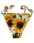 Dolce & Gabbana Bikini-Hose Weiß Sonnenblume Nylon Beachwear