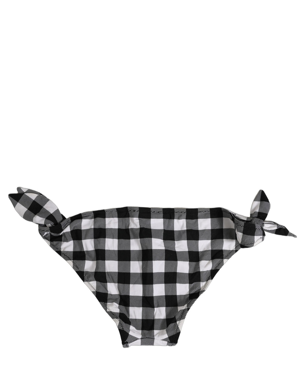 Dolce & Gabbana Schwarz-weißer Karomuster-Bikinihose