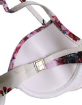Dolce & Gabbana Weißer Bikini-Oberteil mit Blumenprint aus Nylon