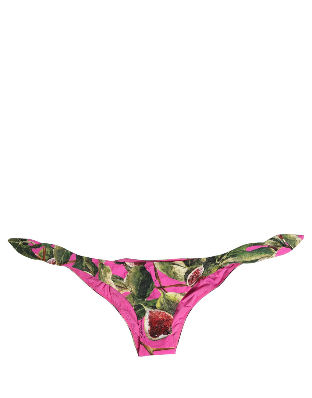 Dolce & Gabbana Bikinihose in Fuchsia Pink mit Feigen-Print