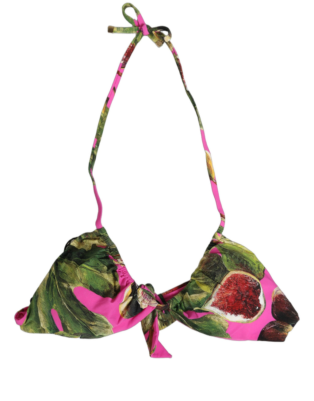 Dolce & Gabbana Bikini-Oberteil in Fuchsia Pink mit Feigen-Print