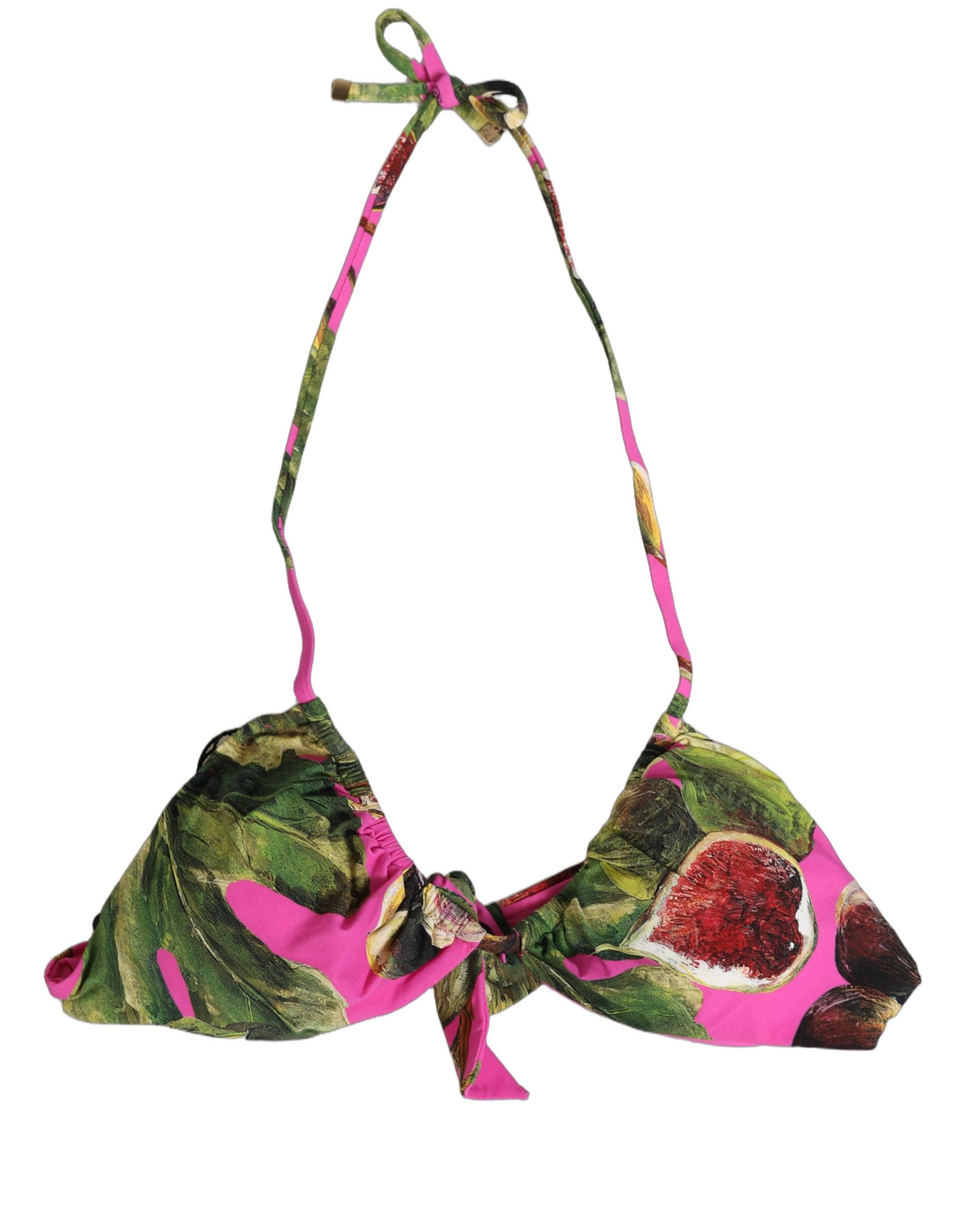 Dolce & Gabbana Bikini-Oberteil in Fuchsia Pink mit Feigen-Print