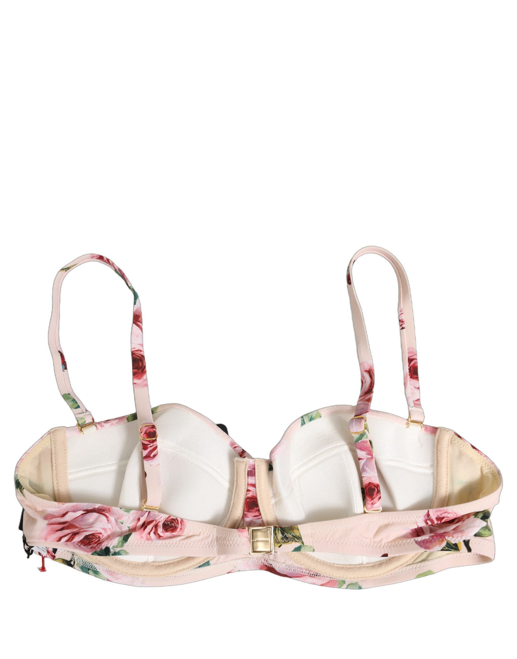 Dolce & Gabbana Bikini-Oberteil mit Bügel und pinkem Blumenprint