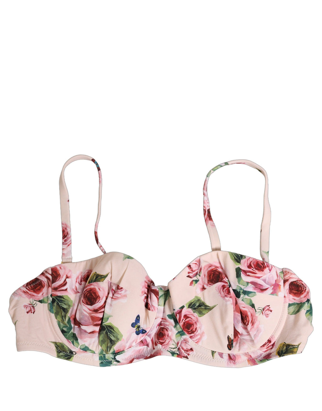Dolce & Gabbana Bikini-Oberteil mit Bügel und pinkem Blumenprint