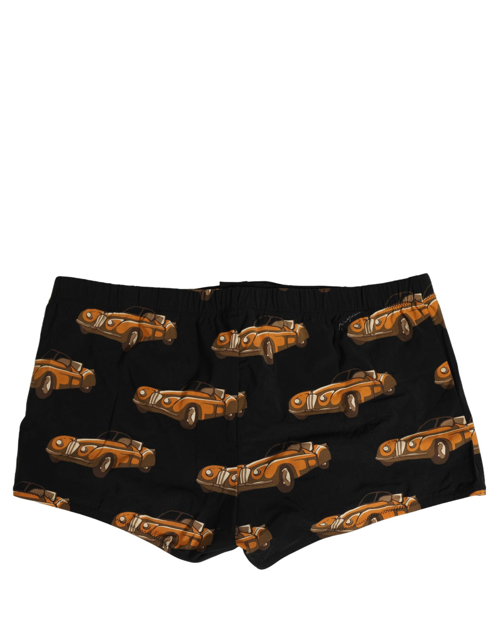 Dolce & Gabbana Badeshorts mit schwarzem Auto-Print Beachwear Swimwear
