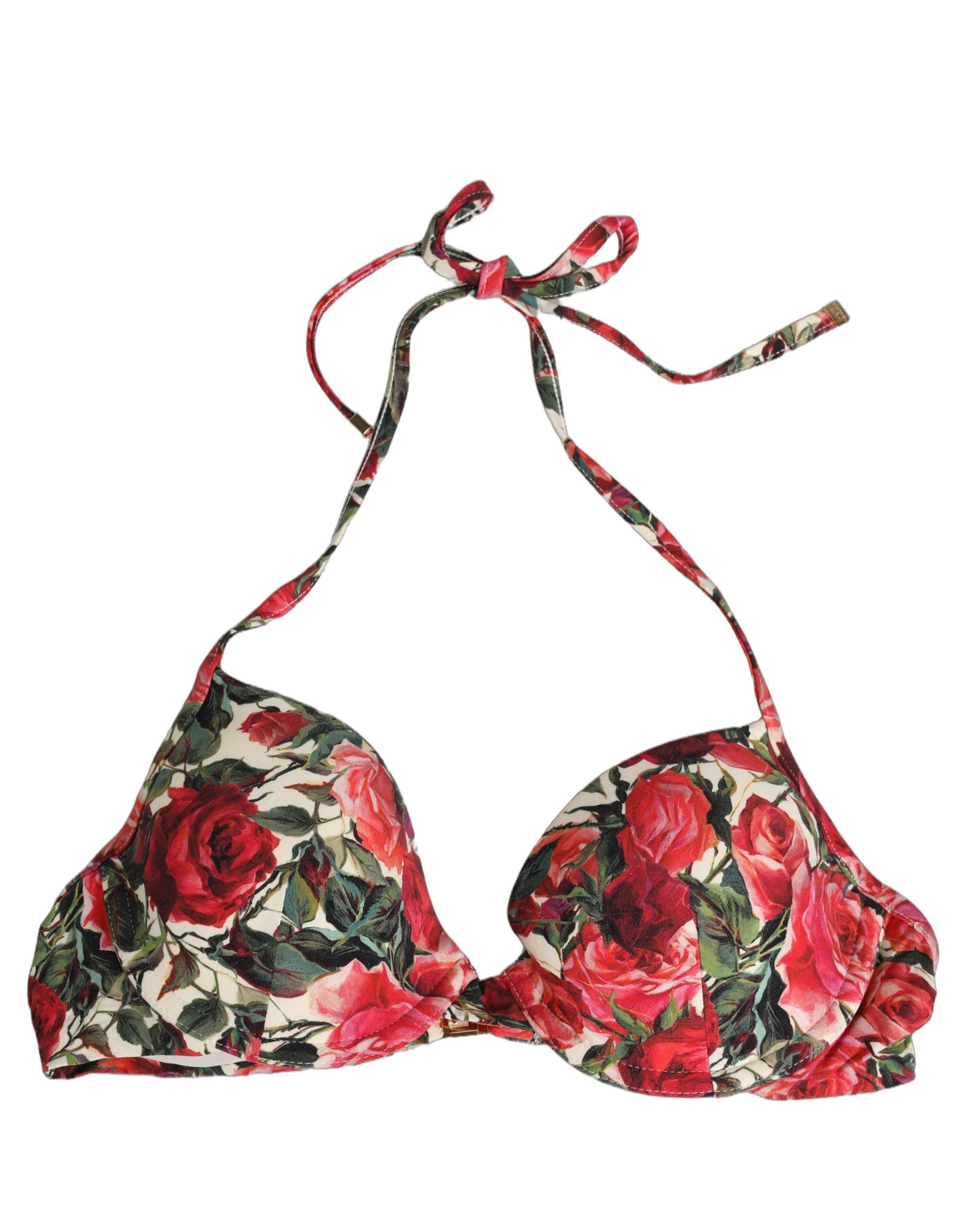 Dolce & Gabbana Bikini-Oberteil mit mehrfarbigem Blumenprint für den Strand