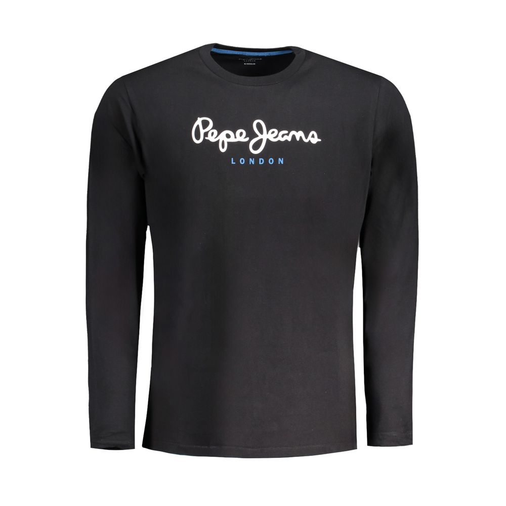 Pepe Jeans Schwarzes Baumwoll-T-Shirt für Herren