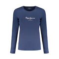 Pepe Jeans Blaues Baumwoll-T-Shirt für Damen
