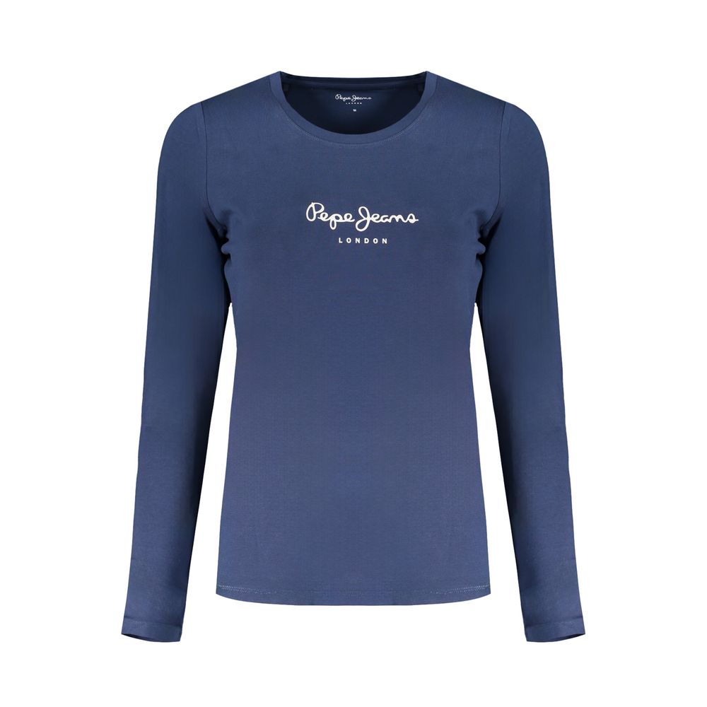 Pepe Jeans Blaues Baumwoll-T-Shirt für Damen