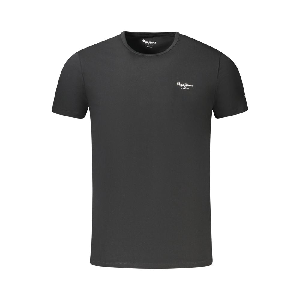 Pepe Jeans Schwarzes Baumwoll-T-Shirt für Herren