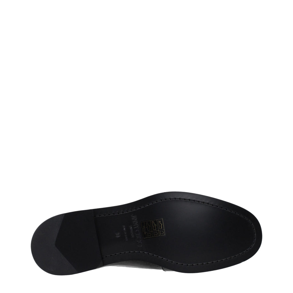Jimmy Choo Schwarze Leder Loafer zum Hineinschlüpfen