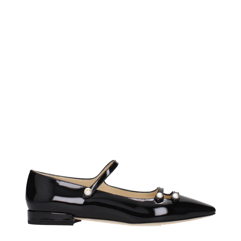 Jimmy Choo Schwarze Ballerinas aus Leder