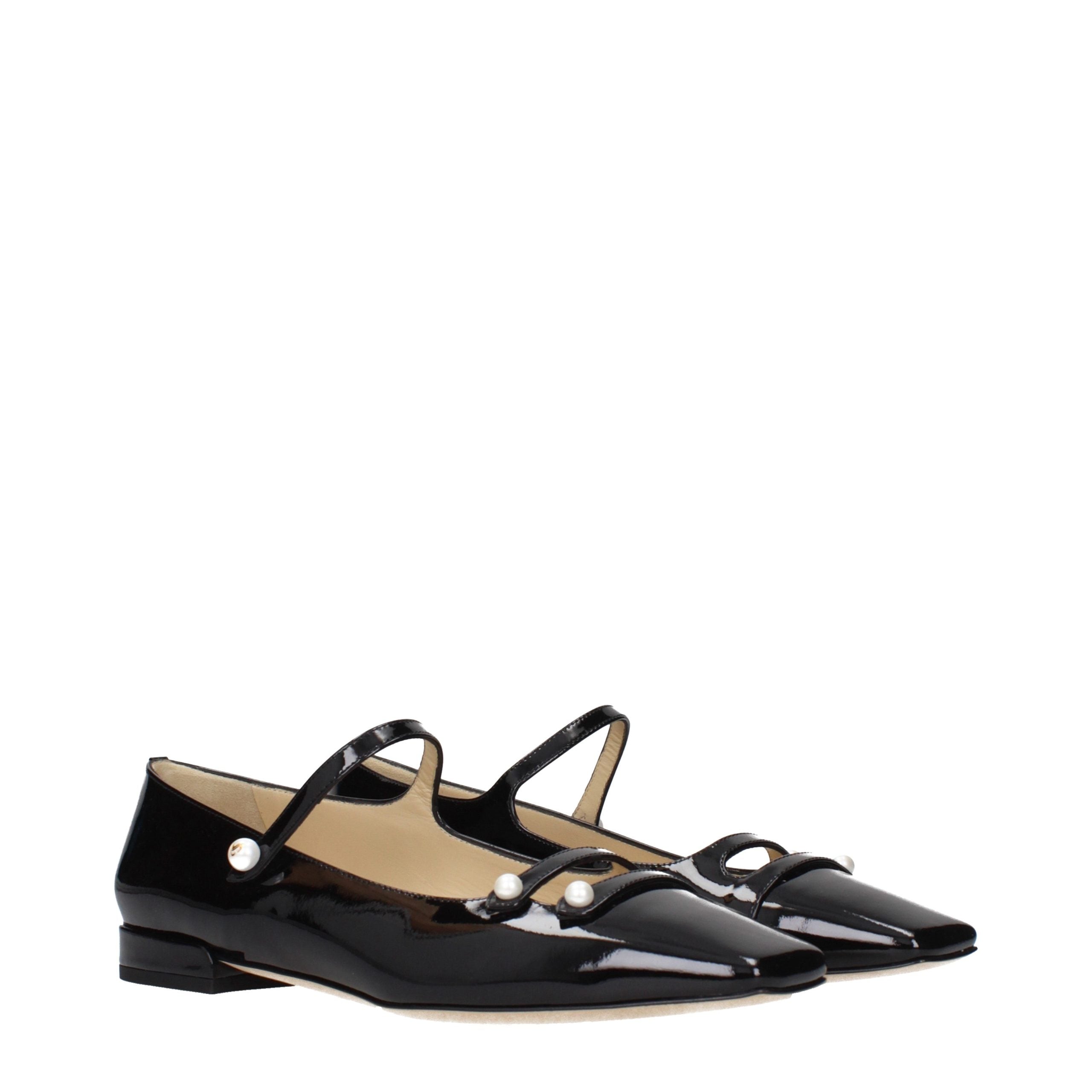 Jimmy Choo Schwarze Ballerinas aus Leder