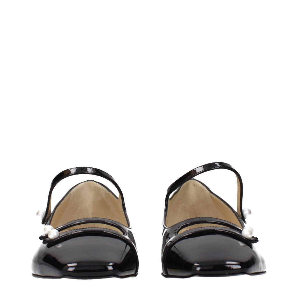 Jimmy Choo Schwarze Ballerinas aus Leder