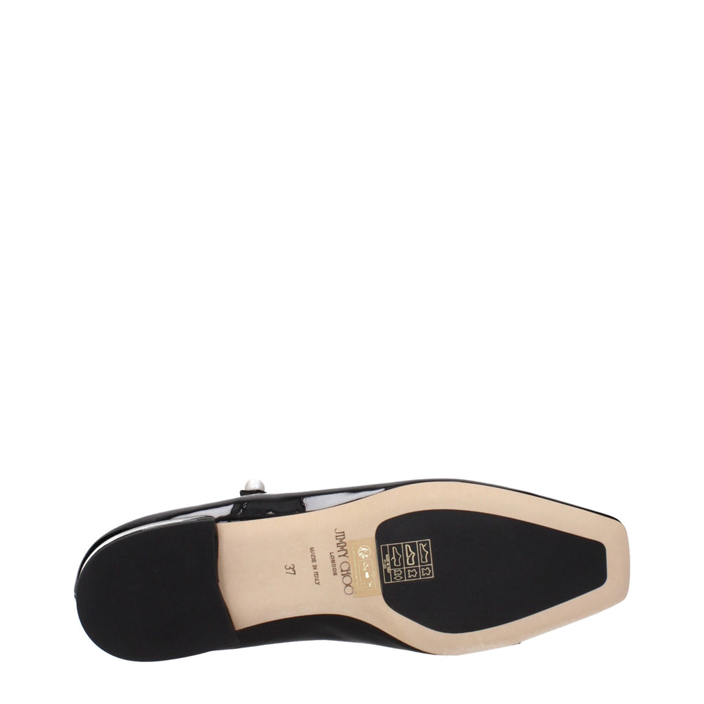 Jimmy Choo Schwarze Ballerinas aus Leder