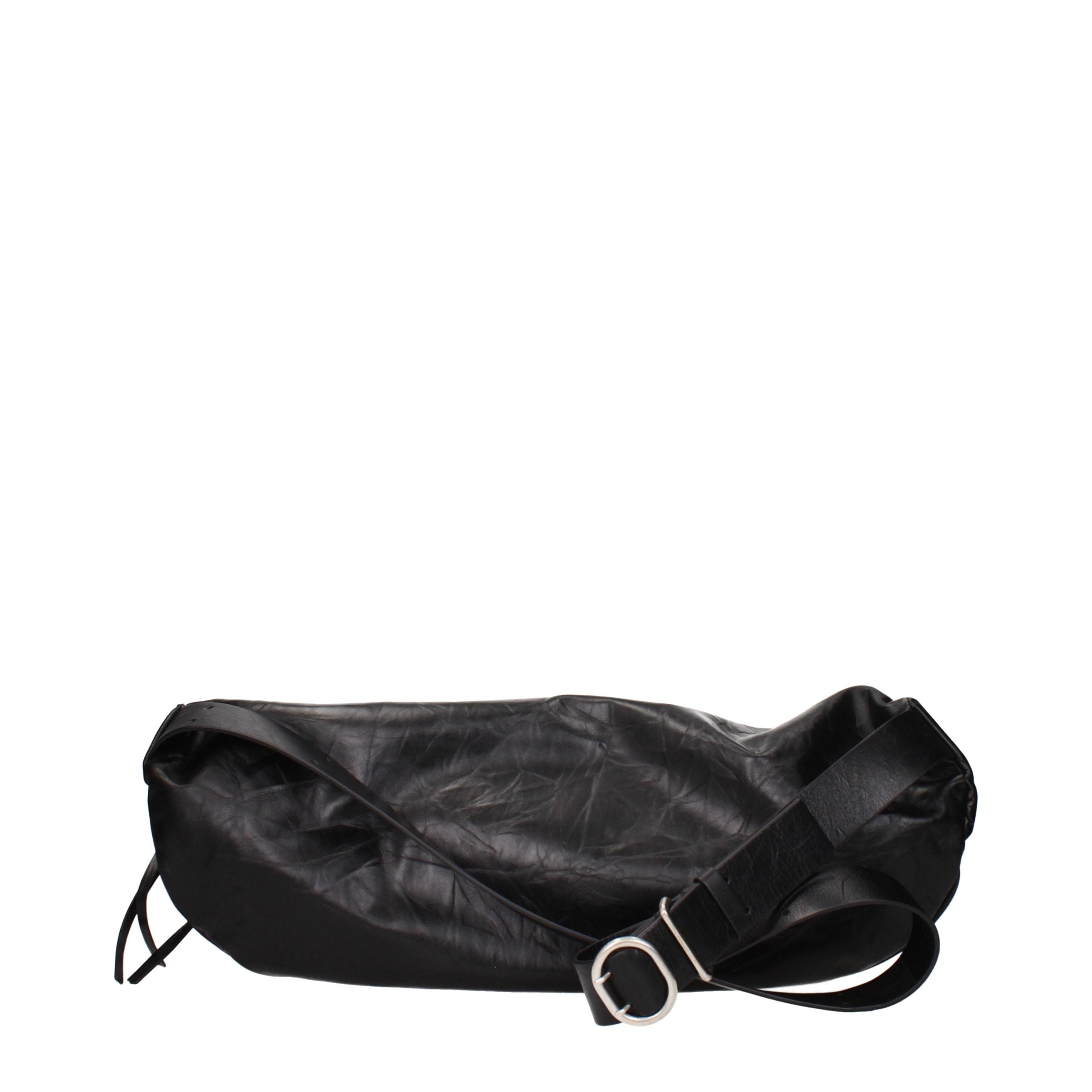 Jil Sander Schwarzer Lederrucksack