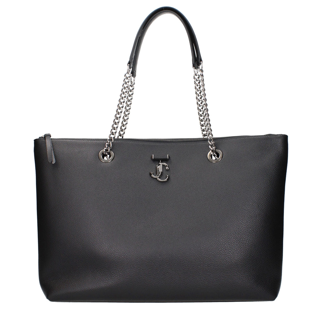 Jimmy Choo Schwarze Leder Umhängetasche