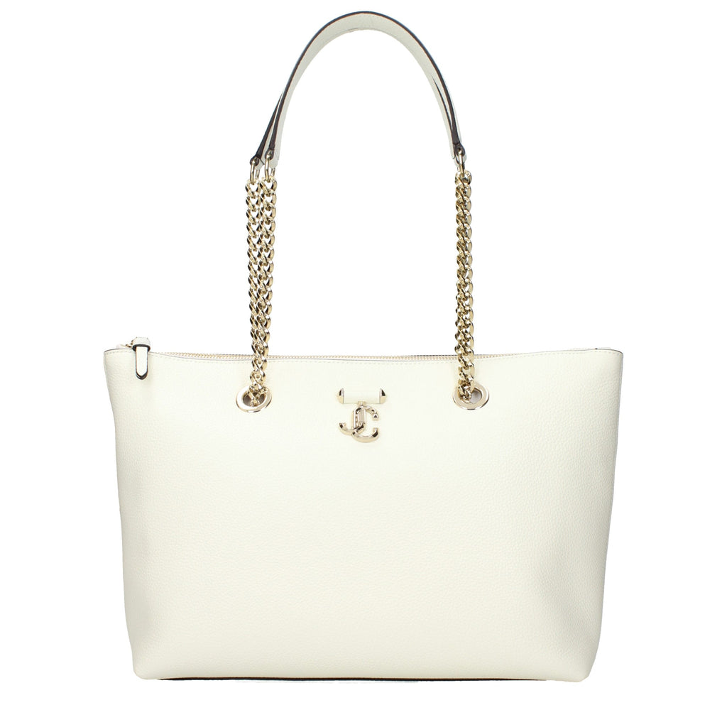 Jimmy Choo Weiße Leder Schultertasche
