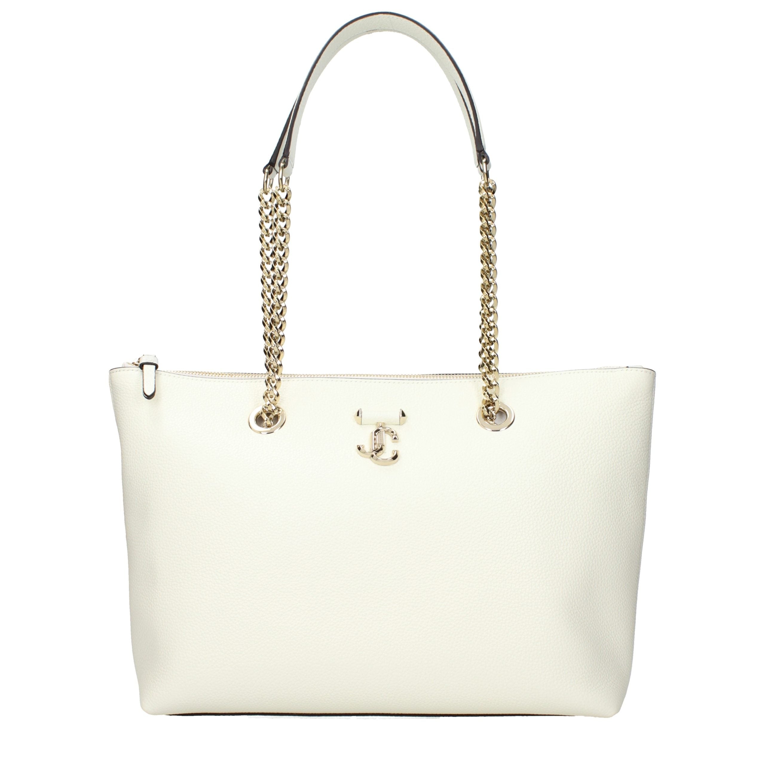 Jimmy Choo Weiße Leder Schultertasche