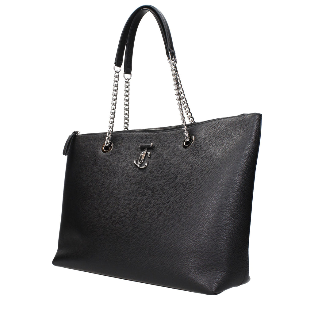 Jimmy Choo Schwarze Leder Umhängetasche