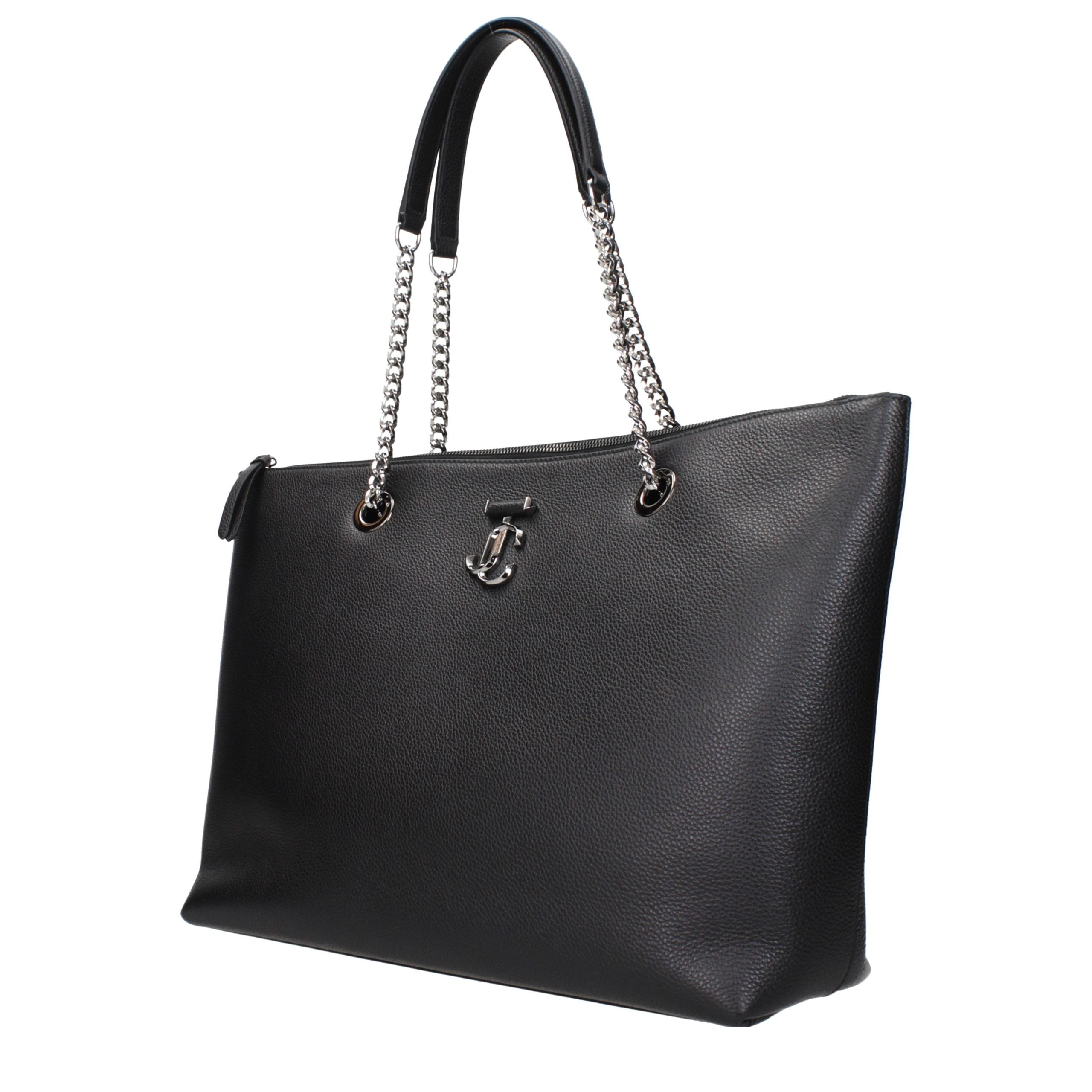 Jimmy Choo Schwarze Leder Umhängetasche