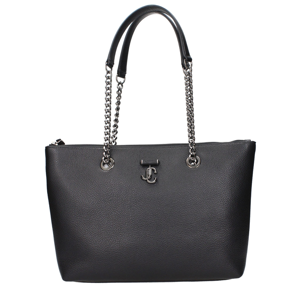 Jimmy Choo Schwarze Leder Umhängetasche