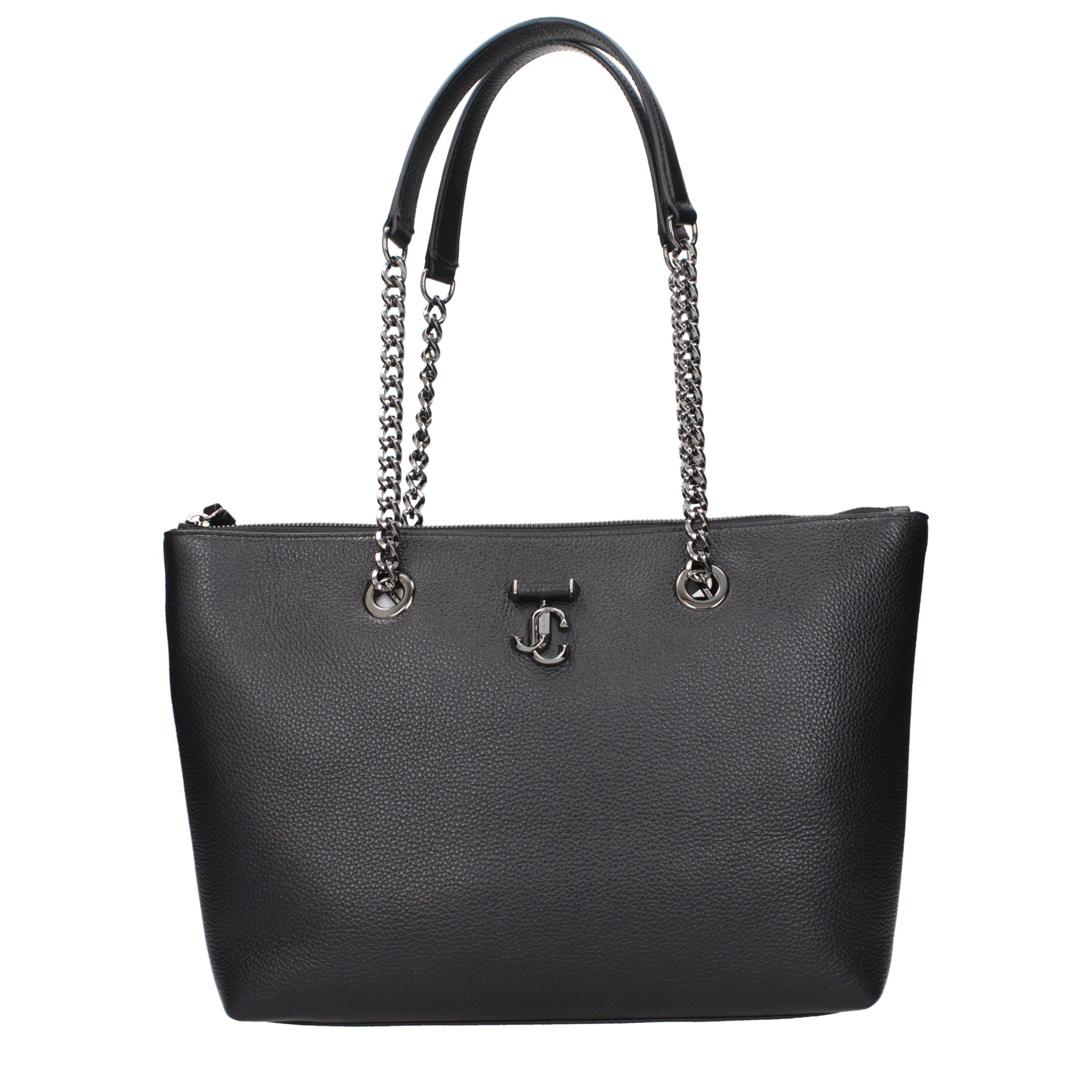 Jimmy Choo Schwarze Leder Umhängetasche