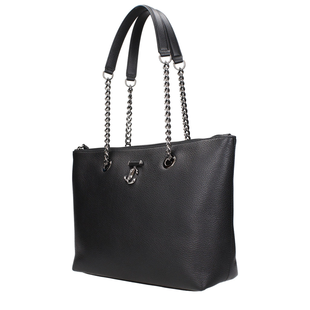 Jimmy Choo Schwarze Leder Umhängetasche