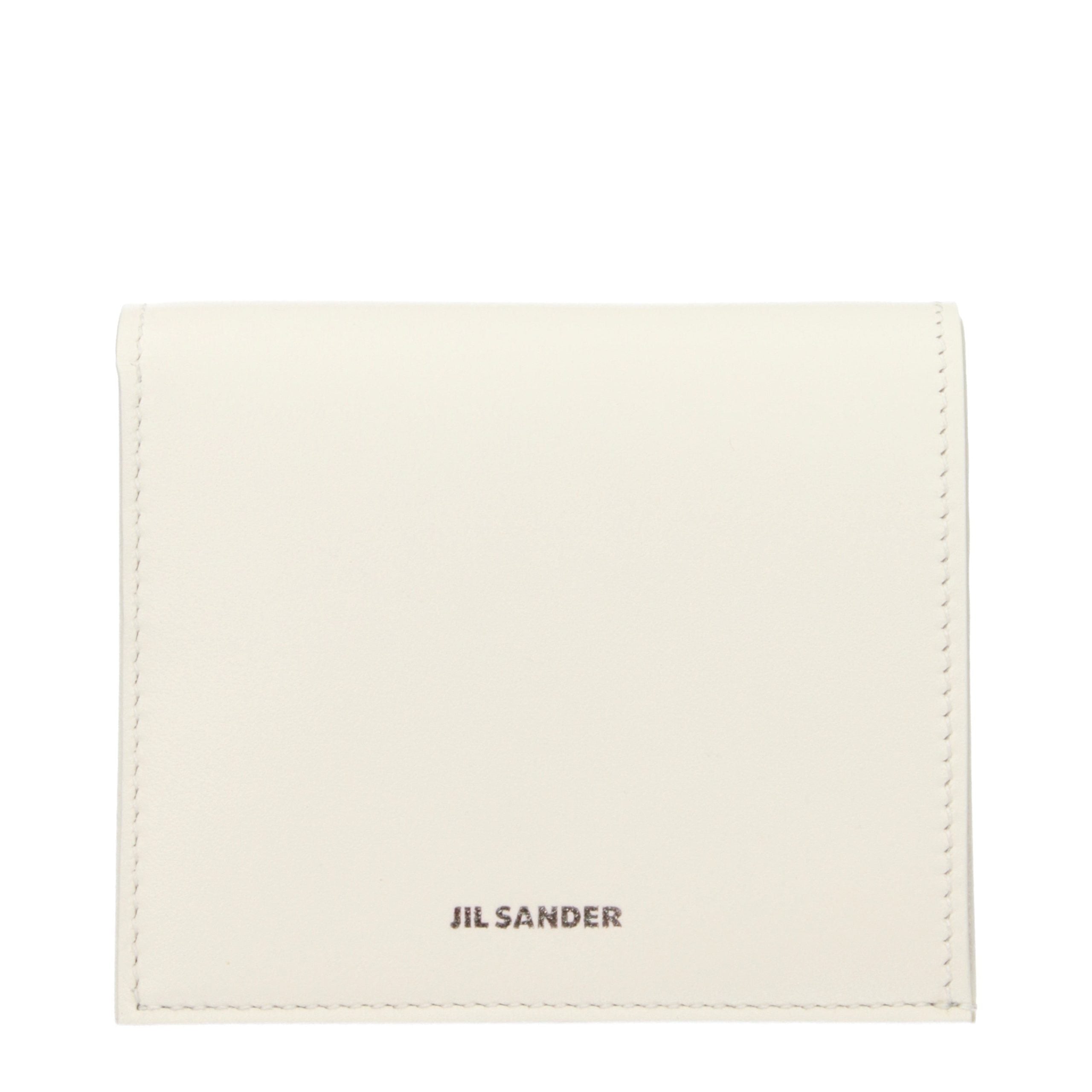 Jil Sander Weiße Leder-Geldbörse