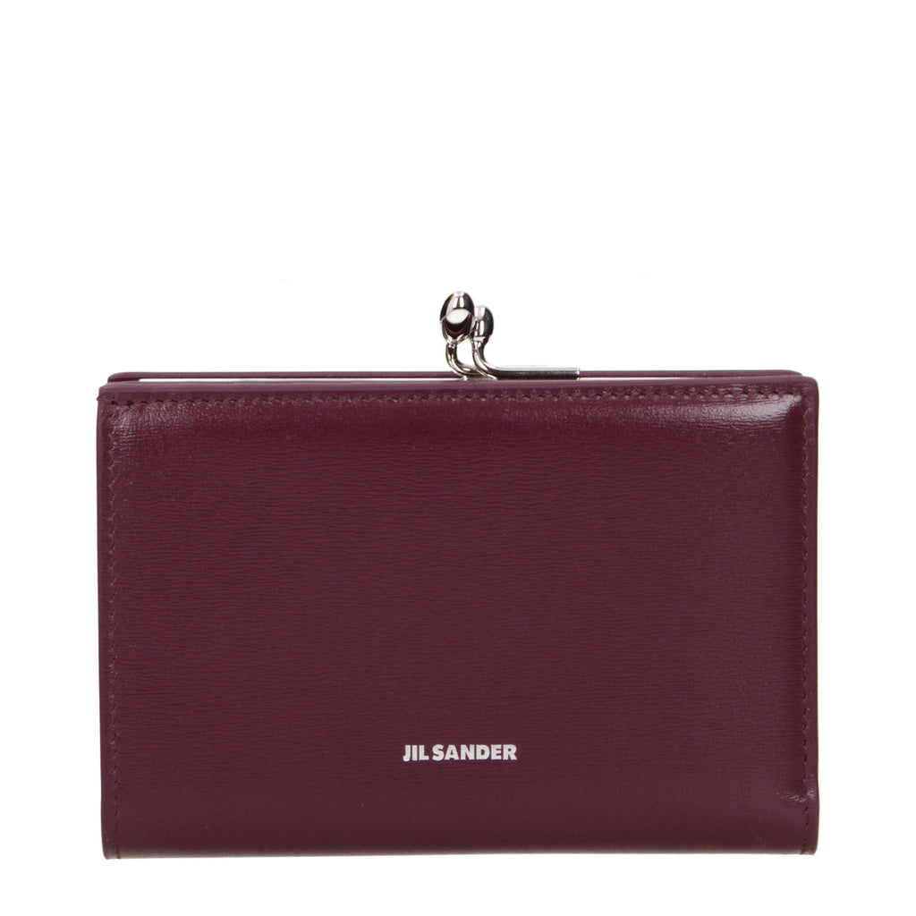 Jil Sander Rote Leder-Geldbörse