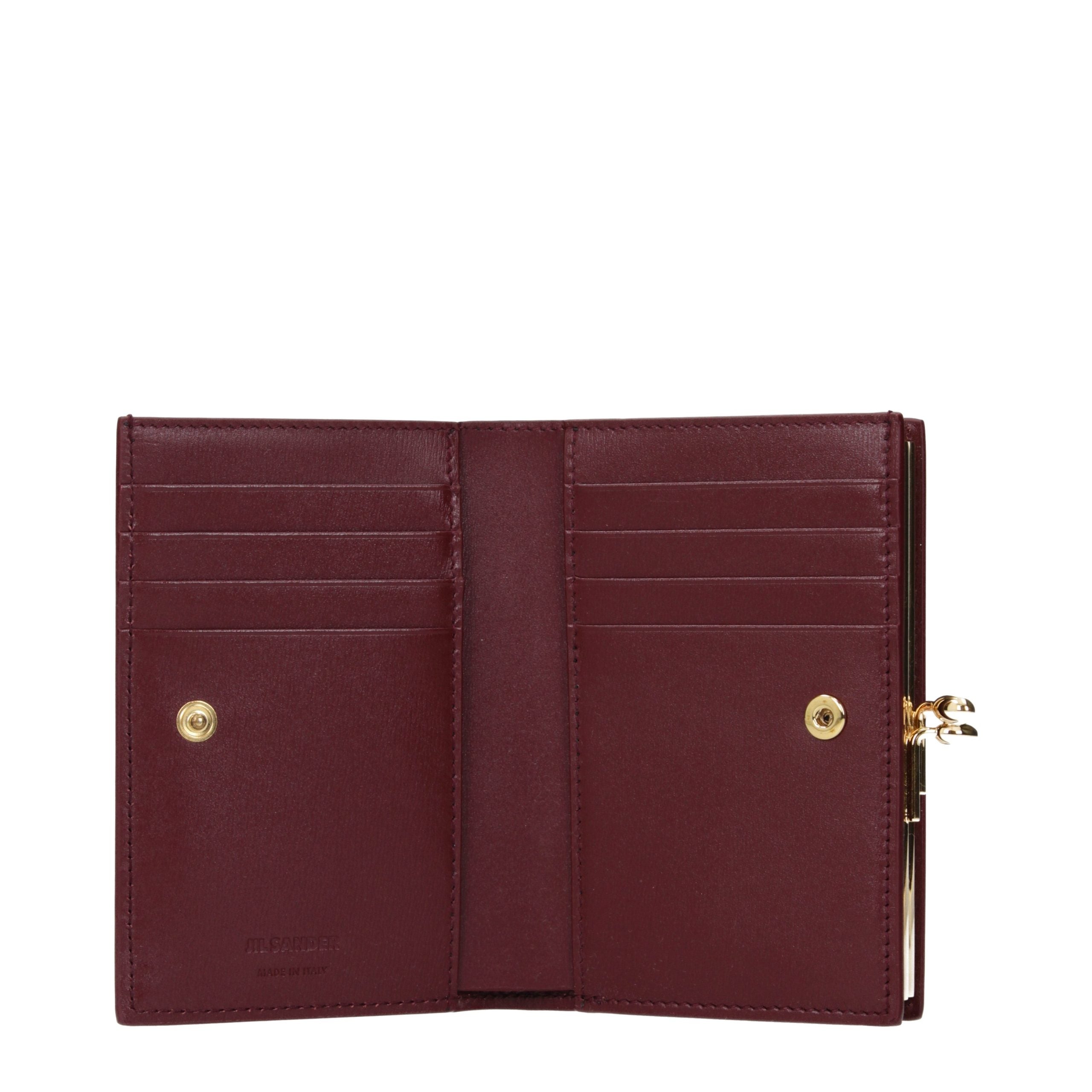Jil Sander Rote Leder-Geldbörse