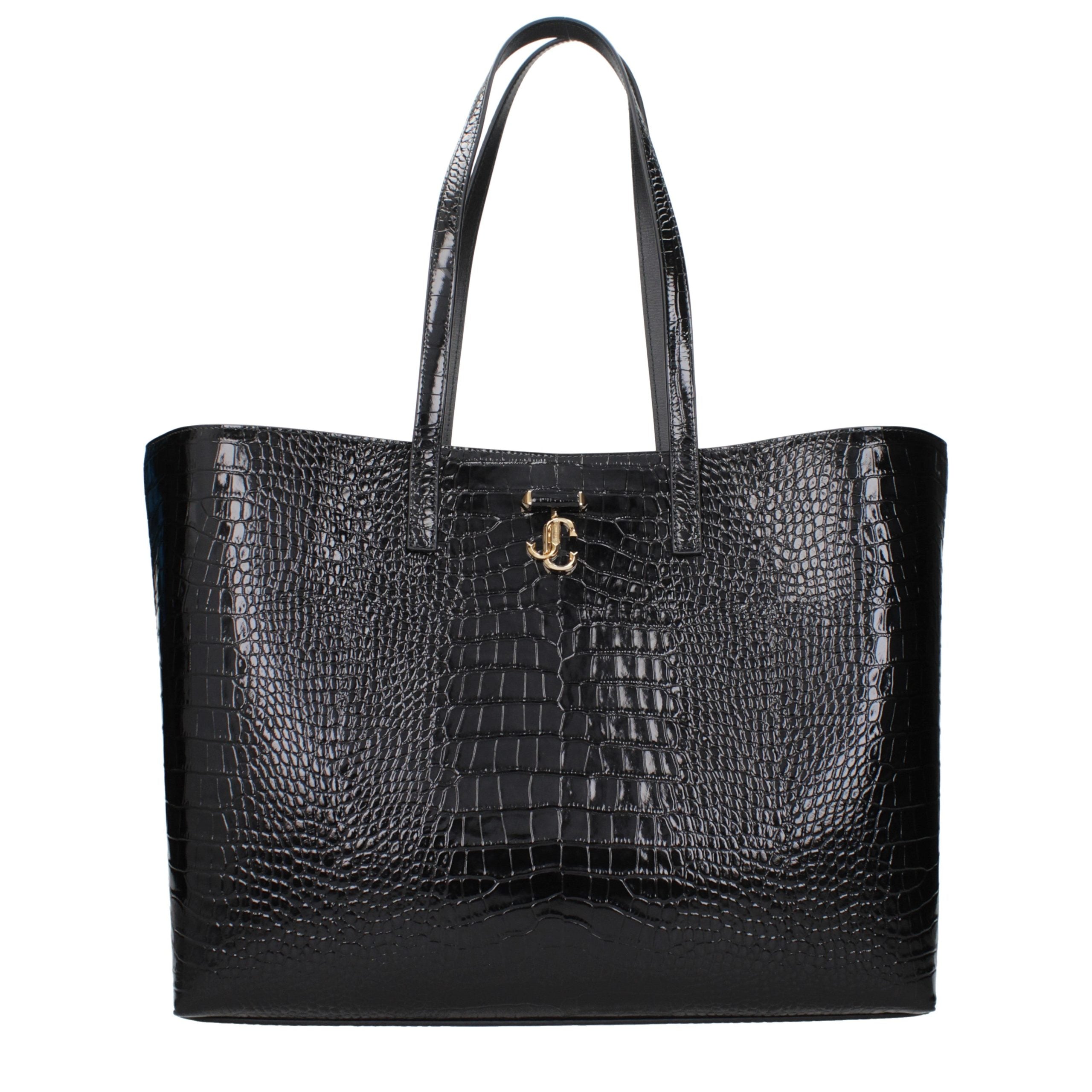 Jimmy Choo Schwarze Leder Umhängetasche