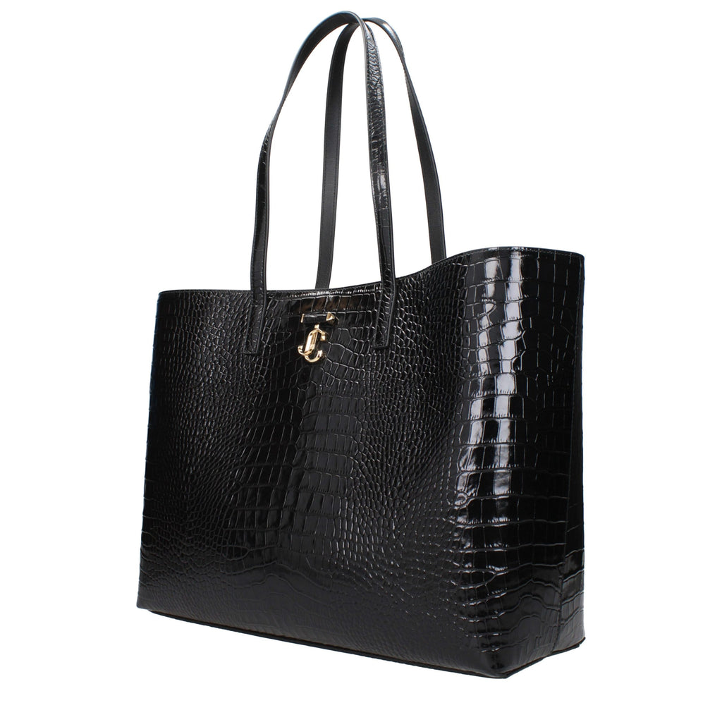 Jimmy Choo Schwarze Leder Umhängetasche