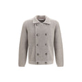 Brunello Cucinelli Grauer Kaschmir-Strickjacke