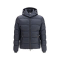 MooRER Blaue Polyamid-Jacke in voller Länge