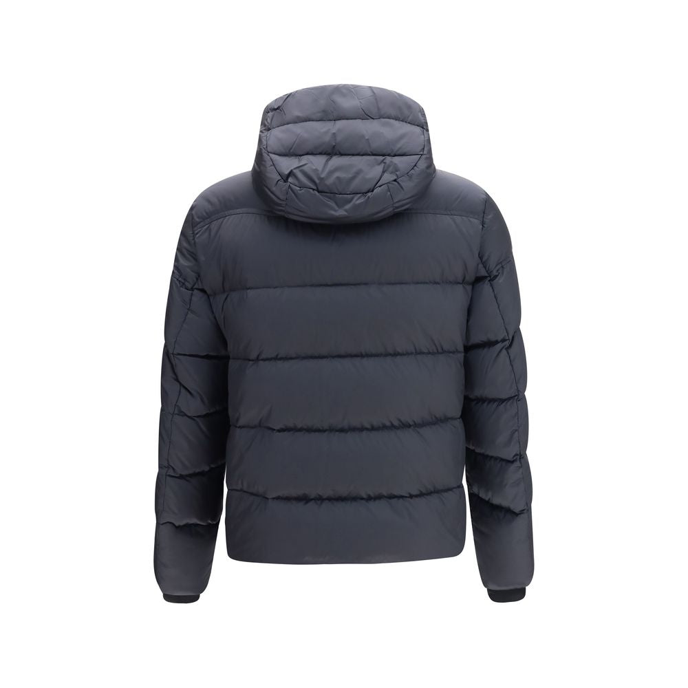 MooRER Blaue Polyamid-Jacke in voller Länge