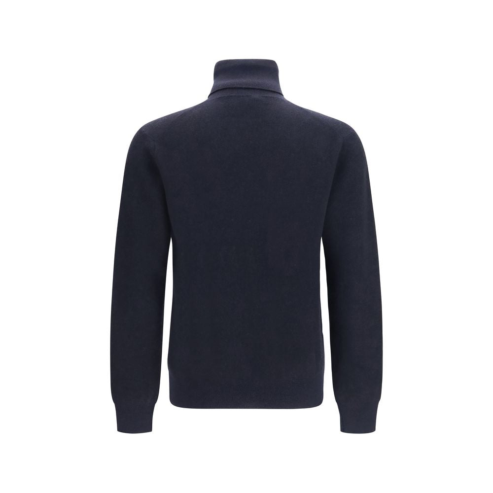 Brioni Blauer Kaschmir-Rollkragenpullover
