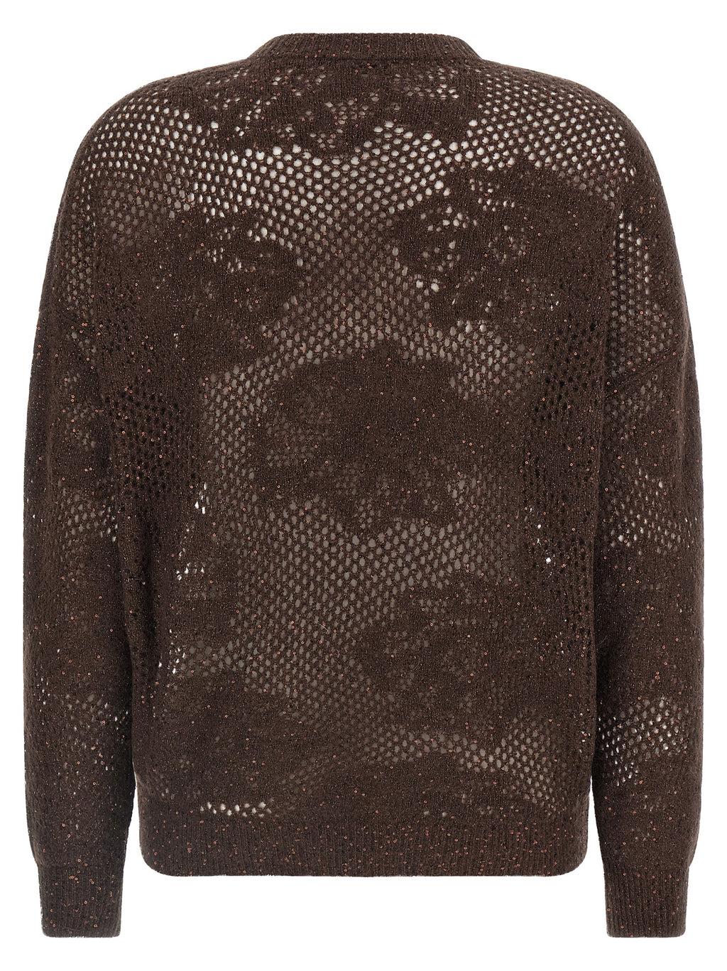 Brunello Cucinelli Brauner Nylon-Strickjacke