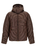 Casablanca Braune Polyamid-Jacke in voller Länge
