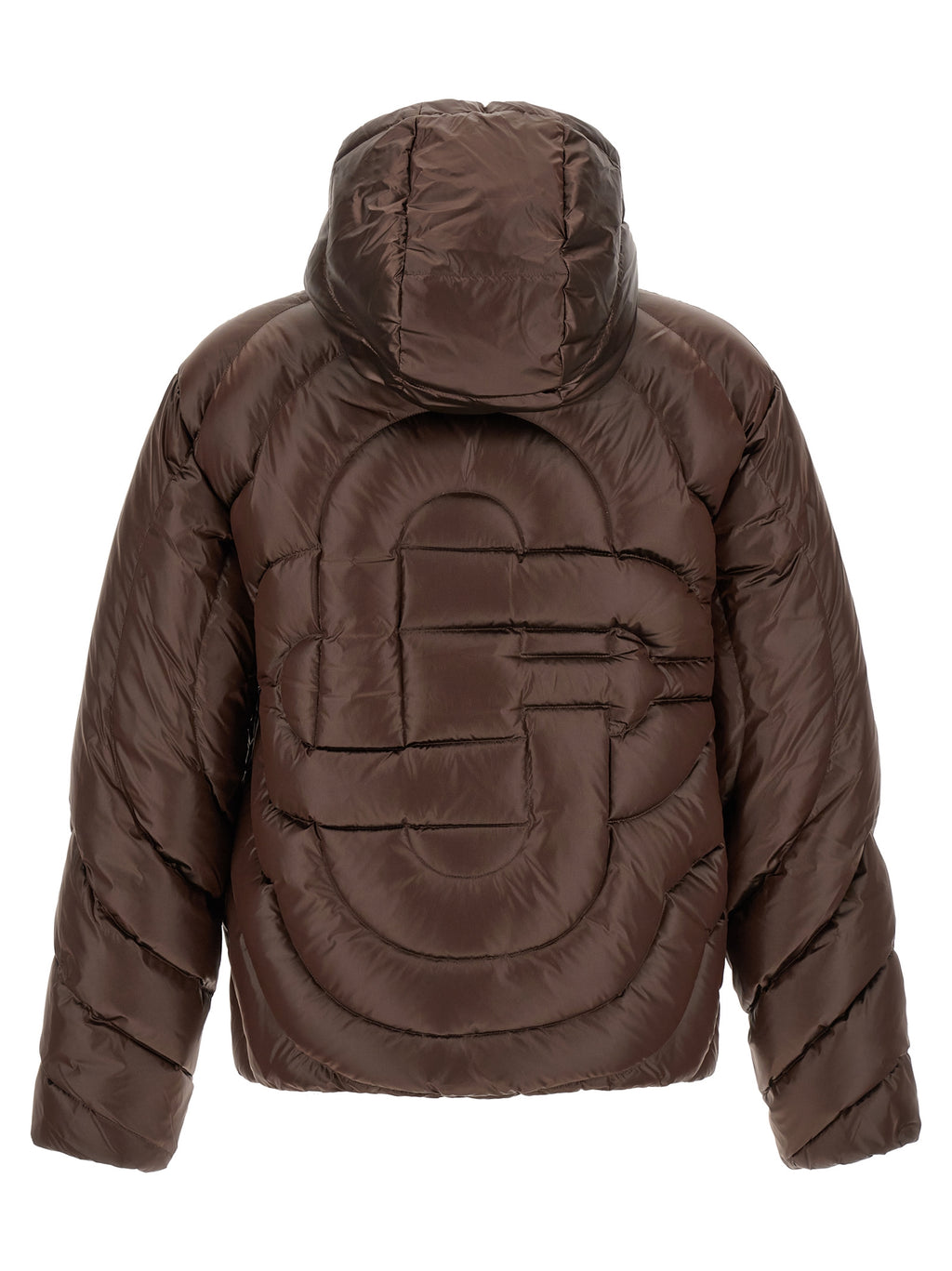 Casablanca Braune Polyamid-Jacke in voller Länge