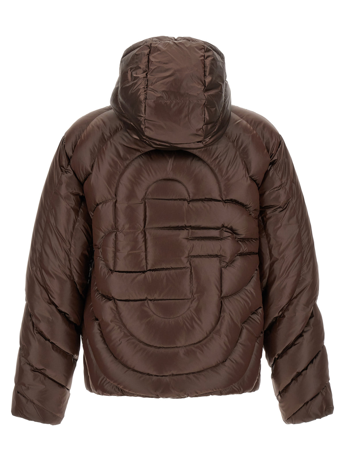 Casablanca Braune Polyamid-Jacke in voller Länge
