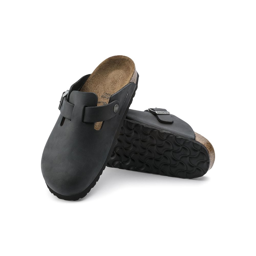 Birkenstock Schwarze Mules aus Synthetik