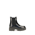 Prada Schwarze Kalbshaut-Stiefeletten im Chelsea-Stil aus Bos Taurus-Leder